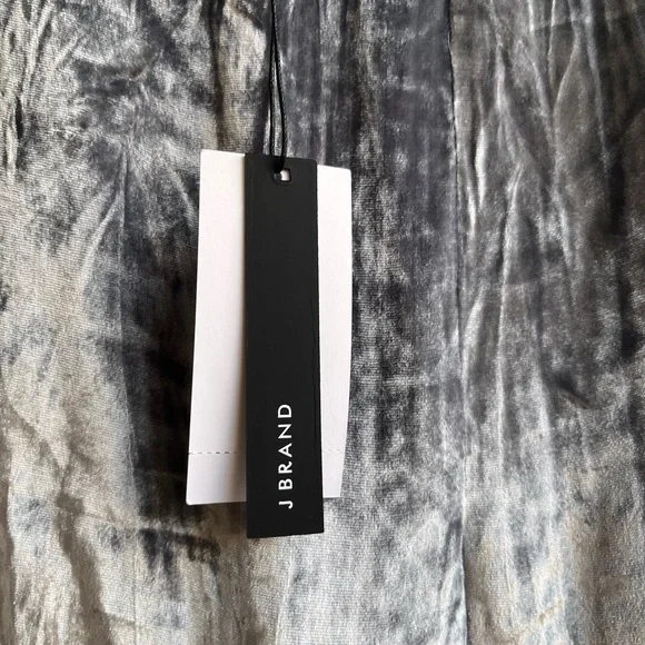 J Brand Crushed Velvet Silk Pull On Pants in Dark Whistle - Picture 4 of 8